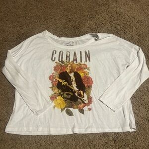 Kurt Cobain Graphic Long Sleeve Tee size Large